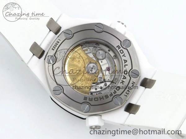 Royal Oak Offshore Diver 15707 White Ceramic ZF 1:1 Best Edition SA3120 Super Clone