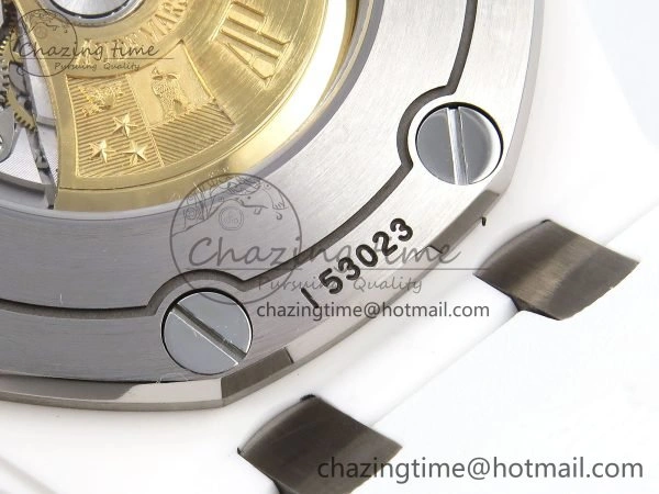 Royal Oak Offshore Diver 15707 White Ceramic ZF 1:1 Best Edition SA3120 Super Clone