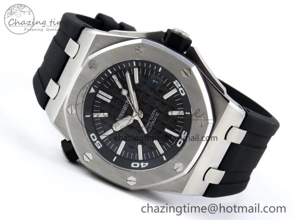 Royal Oak Offshore Diver 15710 APSF 1:1 Best Edition Black Dial on Black Rubber Strap A3120