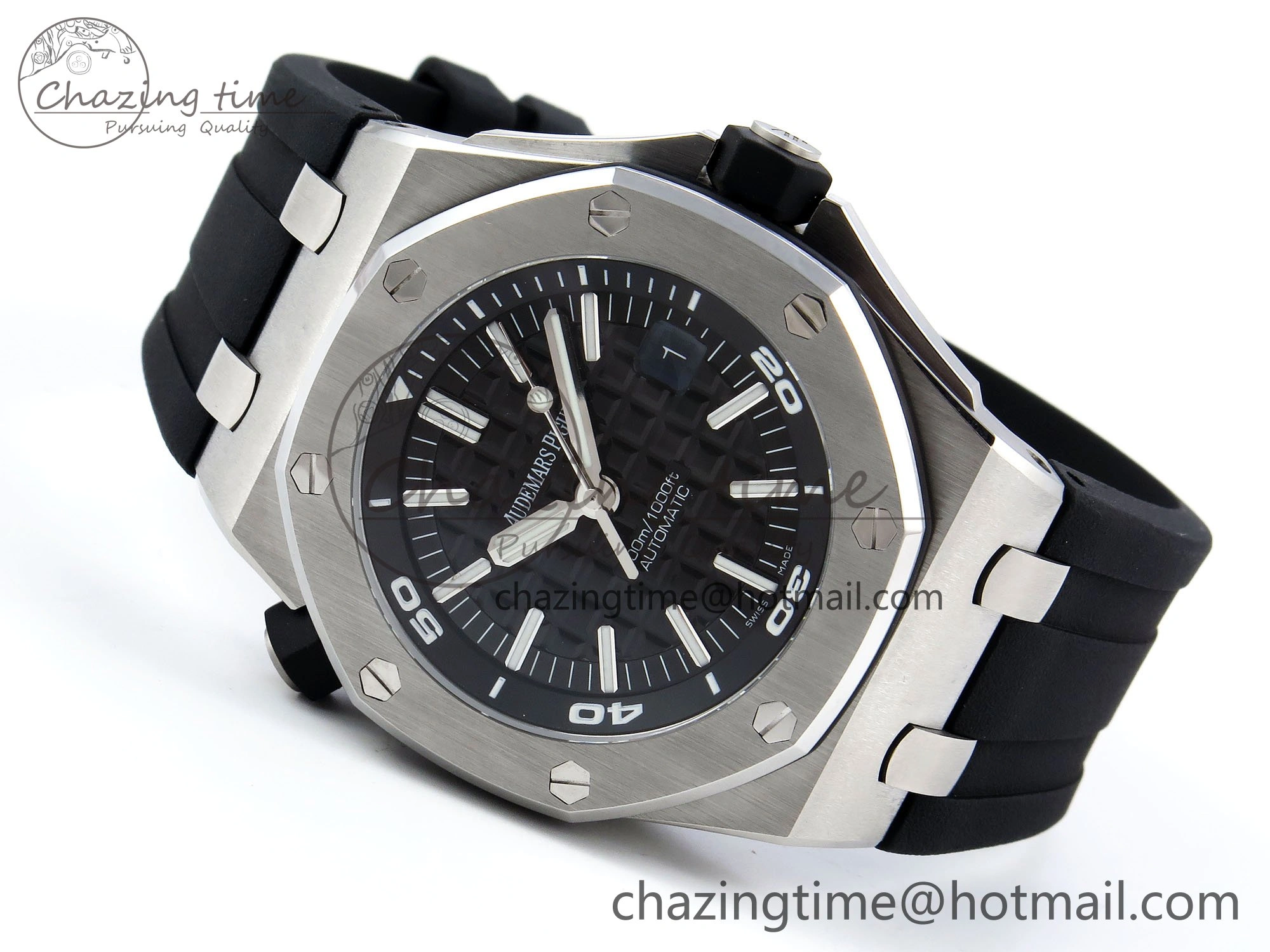 Royal Oak Offshore Diver 15710 APSF 1:1 Best Edition Black Dial on Black Rubber Strap A3120