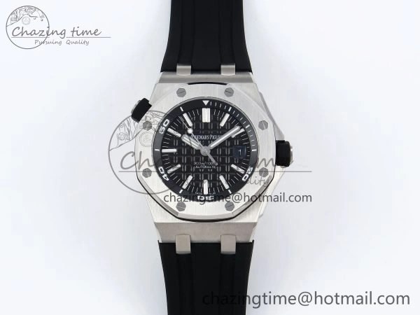 Royal Oak Offshore Diver 15710 APSF 1:1 Best Edition Black Dial on Black Rubber Strap A3120