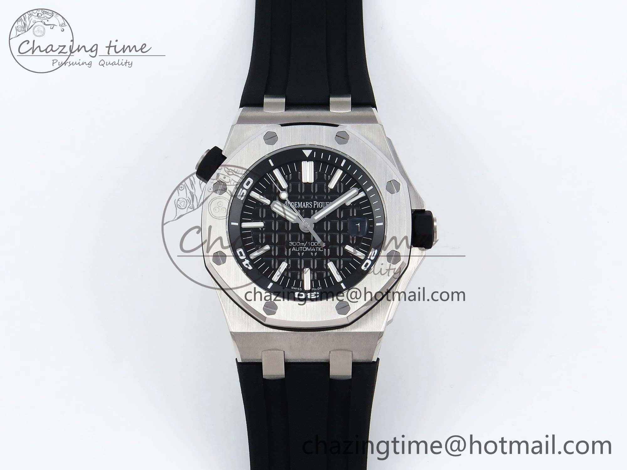Royal Oak Offshore Diver 15710 APSF 1:1 Best Edition Black Dial on Black Rubber Strap A3120