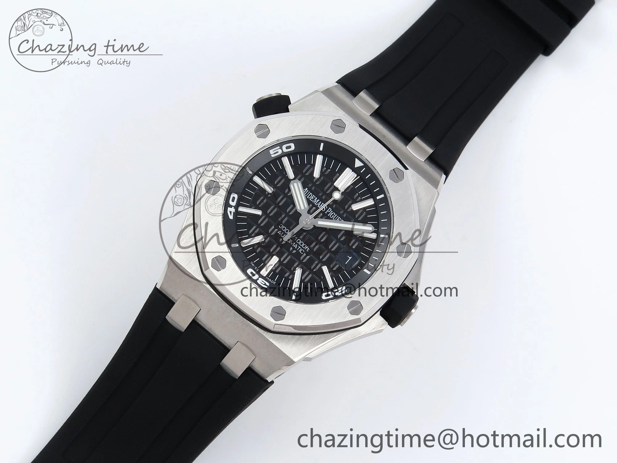 Royal Oak Offshore Diver 15710 APSF 1:1 Best Edition Black Dial on Black Rubber Strap A3120