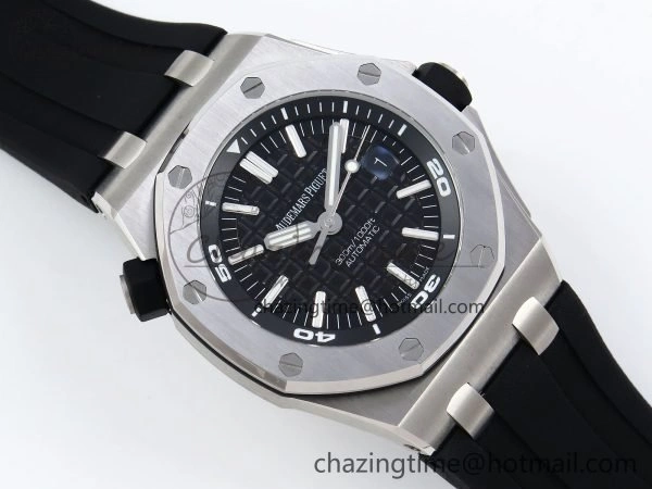 Royal Oak Offshore Diver 15710 APSF 1:1 Best Edition Black Dial on Black Rubber Strap A3120