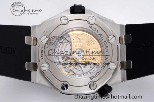 Royal Oak Offshore Diver 15710 APSF 1:1 Best Edition Black Dial on Black Rubber Strap V2 A3120 Super Clone