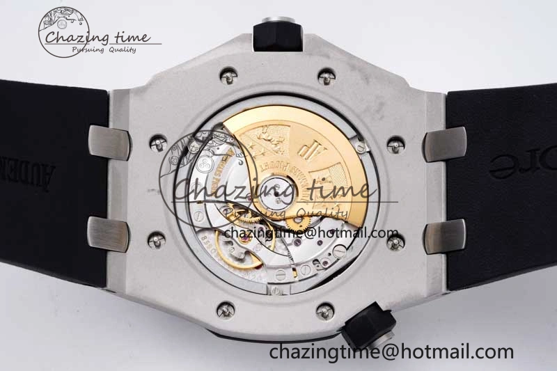 Royal Oak Offshore Diver 15710 APSF 1:1 Best Edition Black Dial on Black Rubber Strap V2 A3120 Super Clone