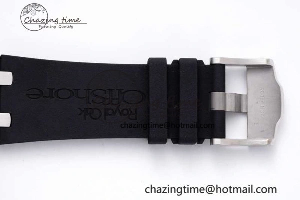 Royal Oak Offshore Diver 15710 APSF 1:1 Best Edition Black Dial on Black Rubber Strap V2 A3120 Super Clone
