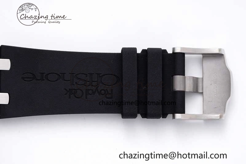 Royal Oak Offshore Diver 15710 APSF 1:1 Best Edition Black Dial on Black Rubber Strap V2 A3120 Super Clone