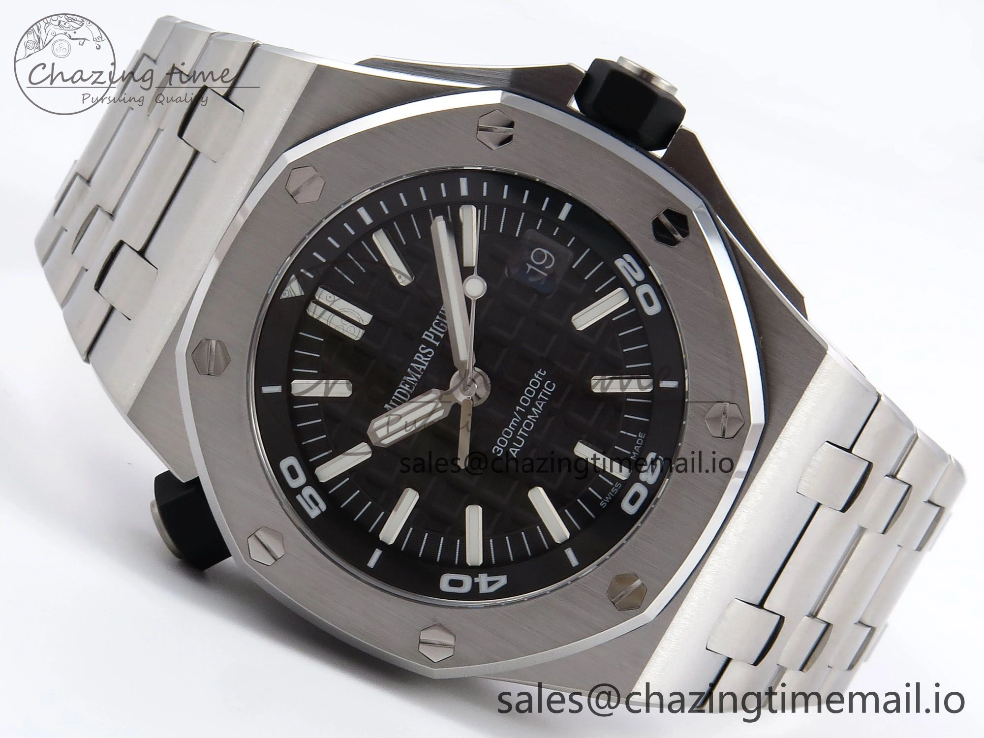 Royal Oak Offshore Diver 15710 APSF 1:1 Best Edition Black Dial on SS Bracelet SA3120 Super Clone