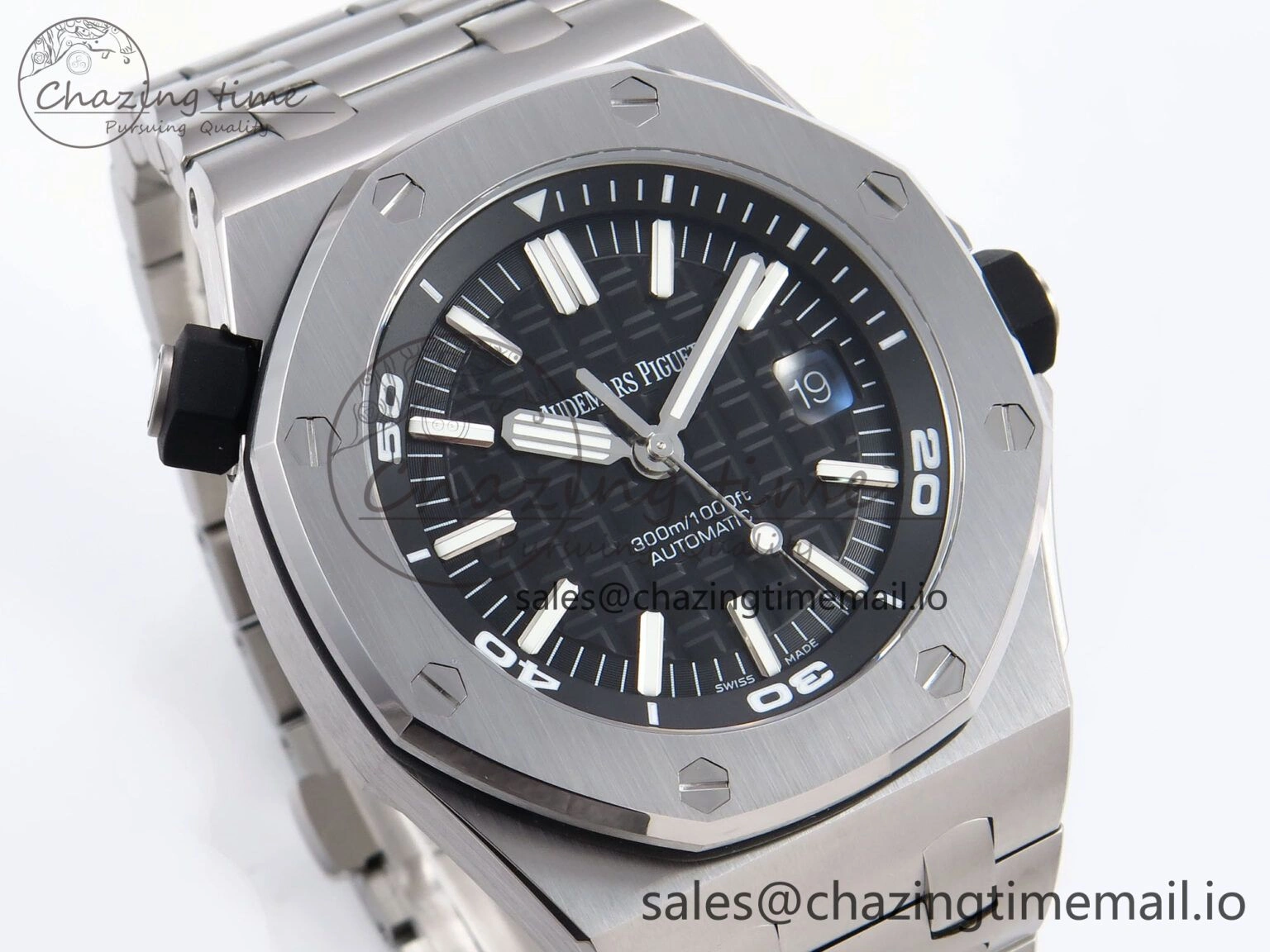 Royal Oak Offshore Diver 15710 APSF 1:1 Best Edition Black Dial on SS Bracelet SA3120 Super Clone
