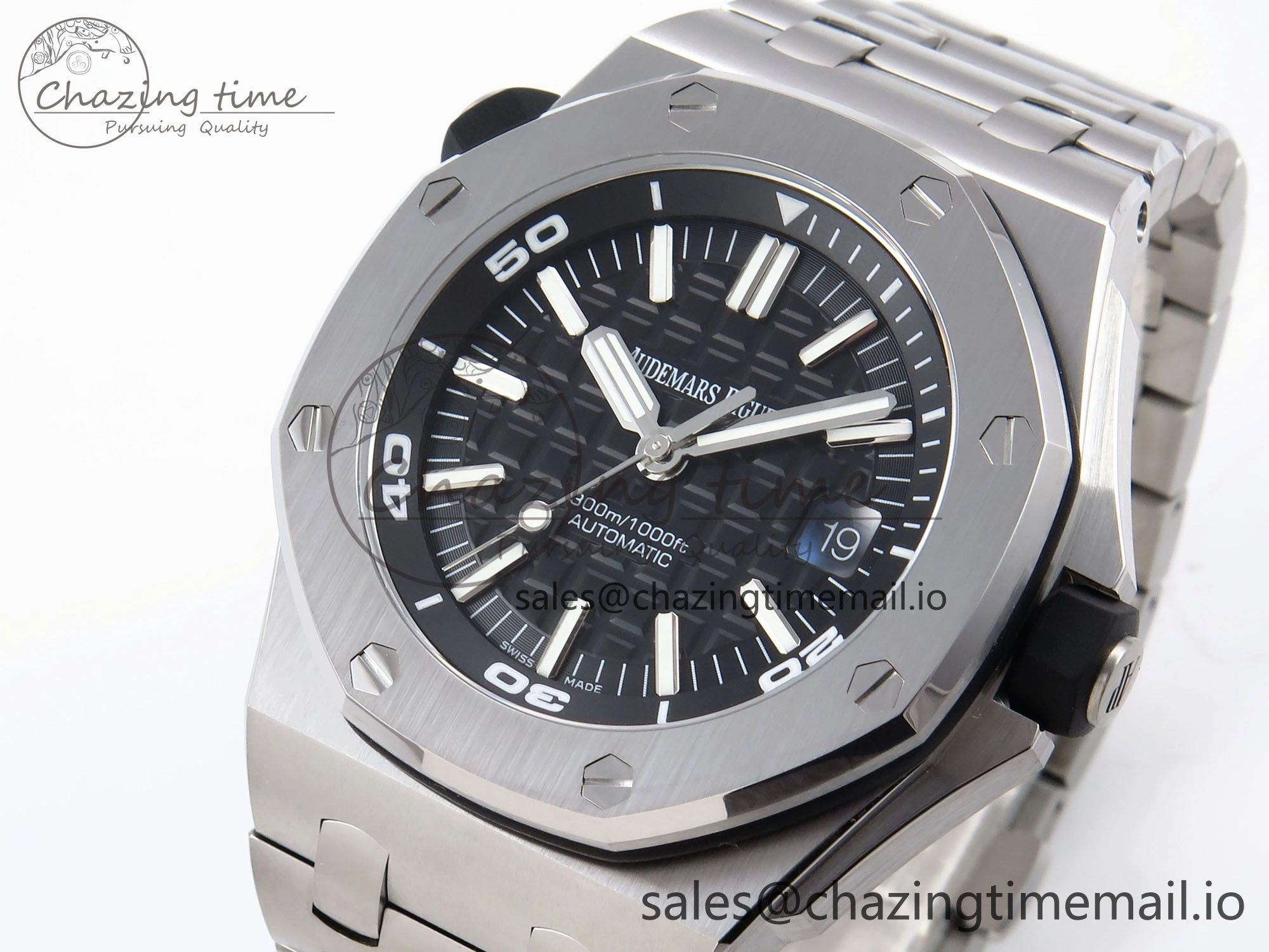 Royal Oak Offshore Diver 15710 APSF 1:1 Best Edition Black Dial on SS Bracelet SA3120 Super Clone