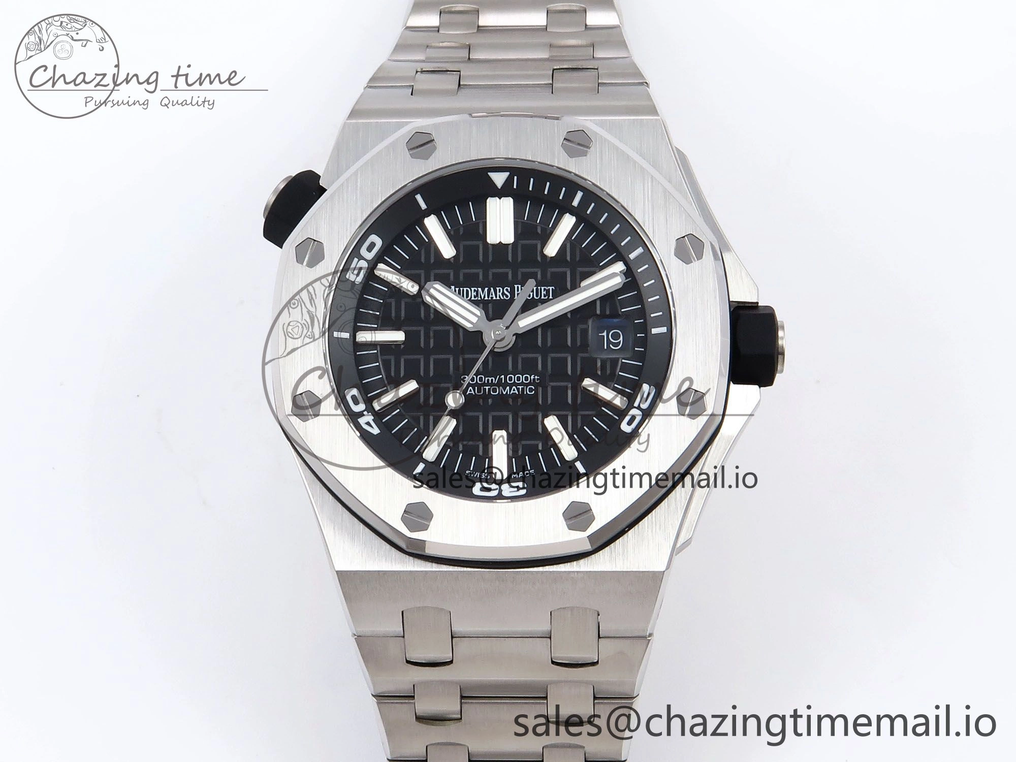 Royal Oak Offshore Diver 15710 APSF 1:1 Best Edition Black Dial on SS Bracelet SA3120 Super Clone