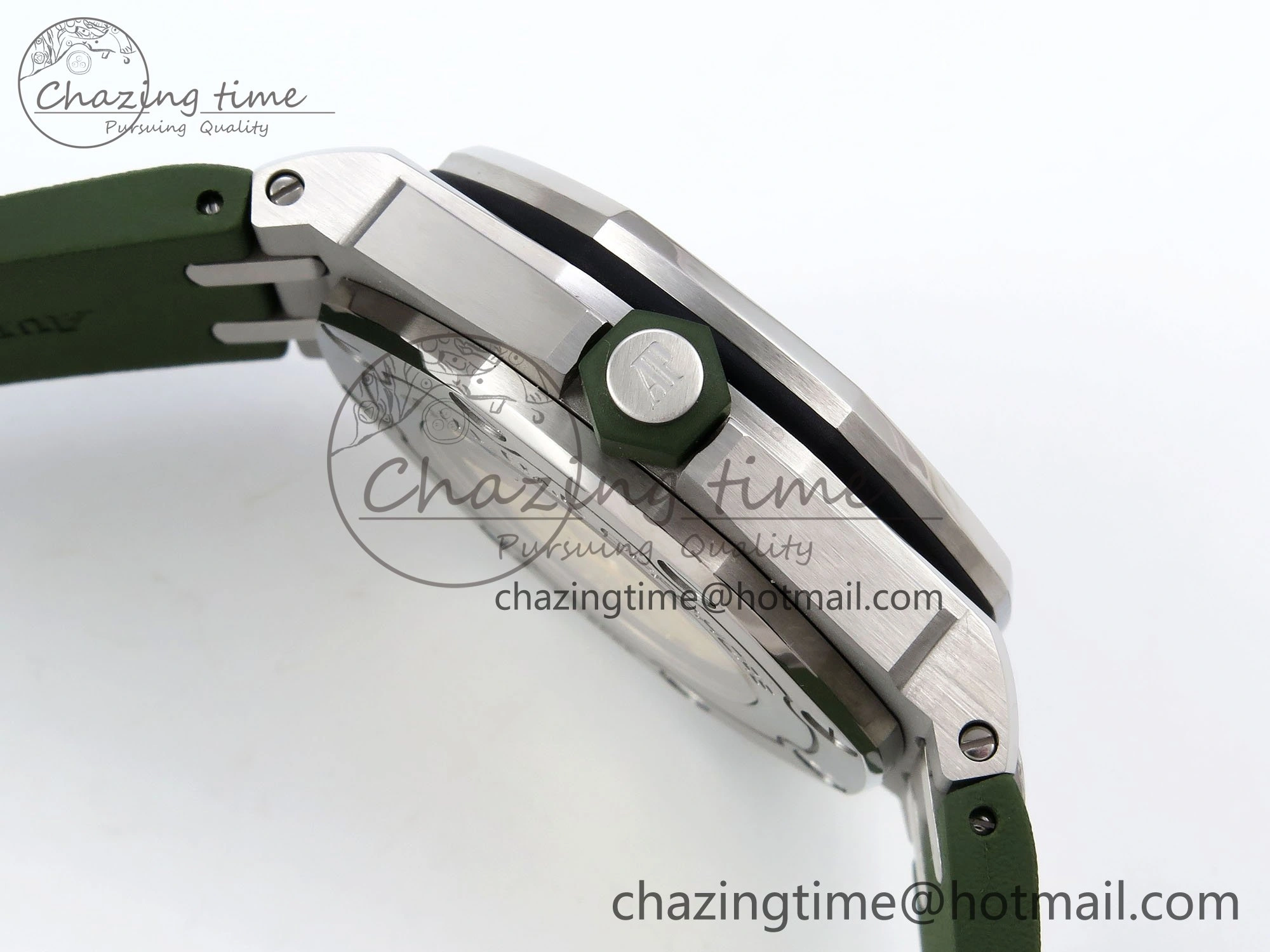 Royal Oak Offshore Diver 15710 IPF 1:1 Best Edition Green Dial on Green Rubber Strap SA3120 Super Clone