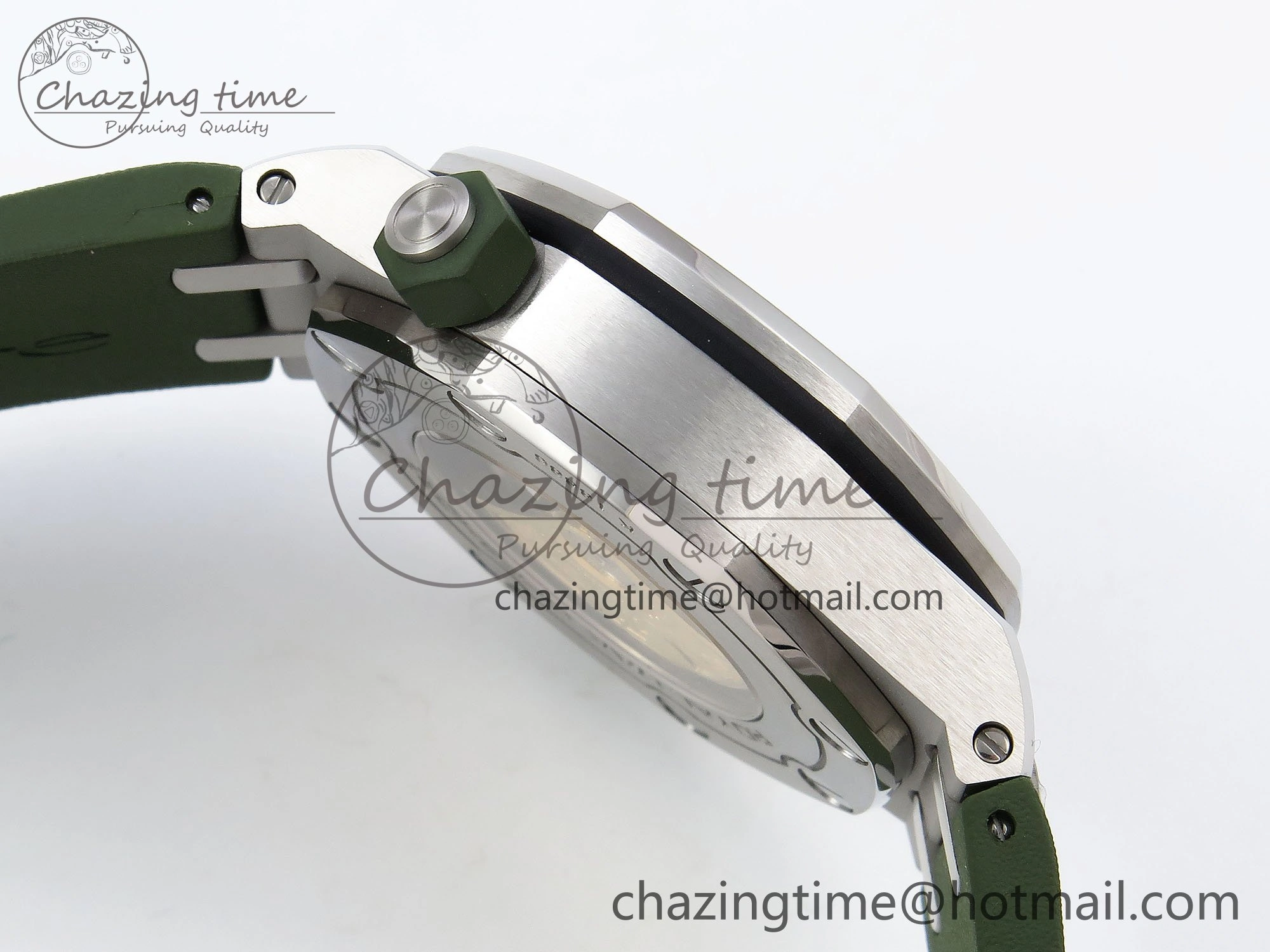 Royal Oak Offshore Diver 15710 IPF 1:1 Best Edition Green Dial on Green Rubber Strap SA3120 Super Clone