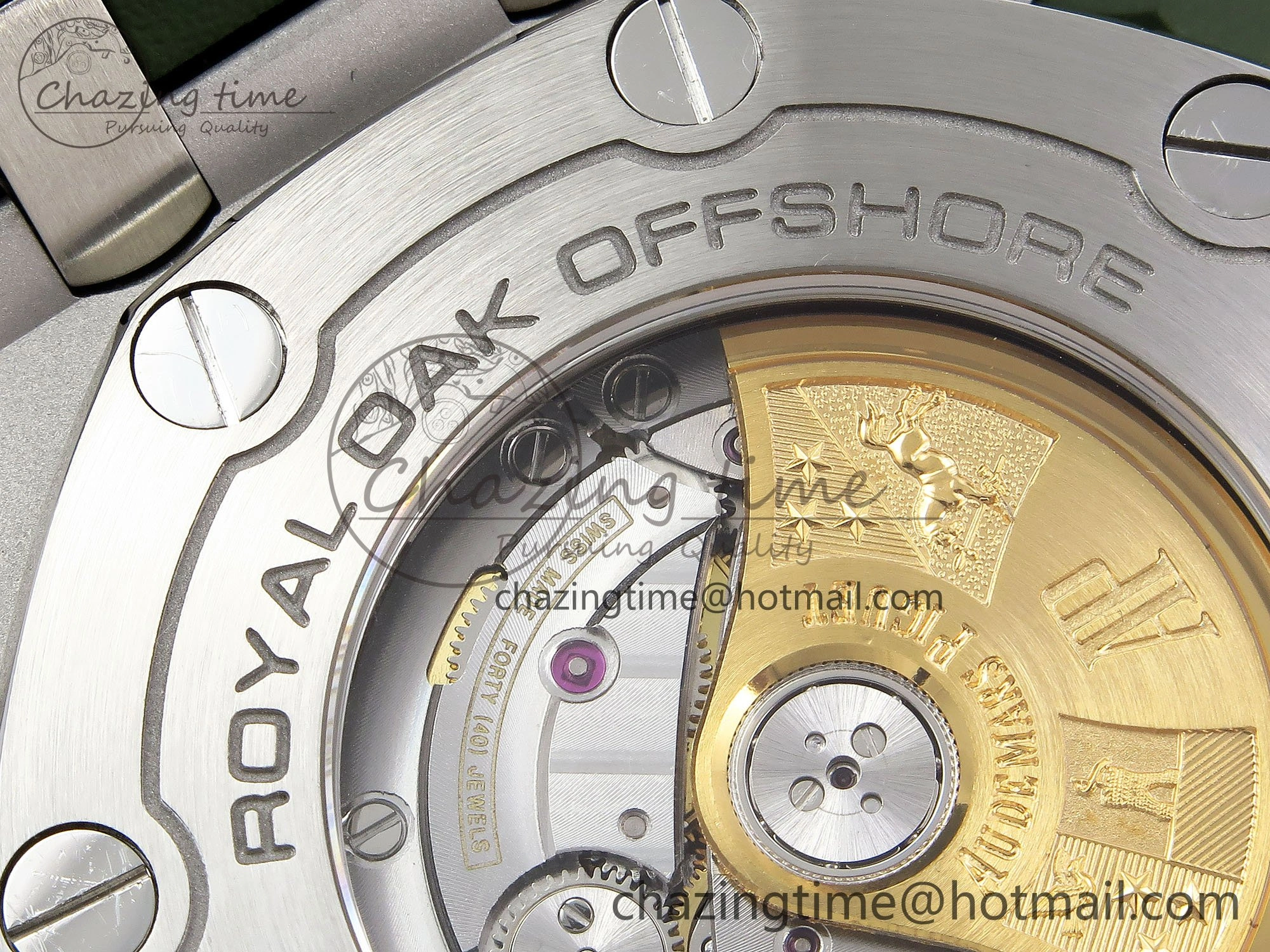 Royal Oak Offshore Diver 15710 IPF 1:1 Best Edition Green Dial on Green Rubber Strap SA3120 Super Clone