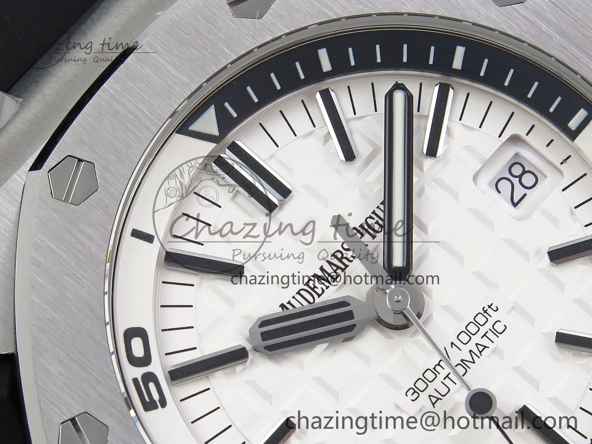 Royal Oak Offshore Diver 15710 IPF 1:1 Best Edition White Dial on Black Rubber Strap SA3120 Super Clone