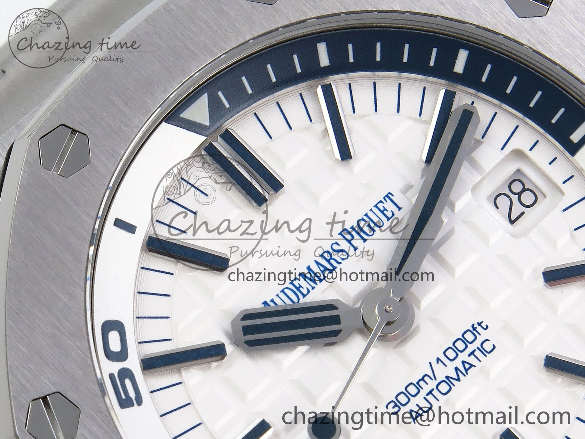 Royal Oak Offshore Diver 15710 IPF 1:1 Best Edition White Dial on White Rubber Strap SA3120 Super Clone