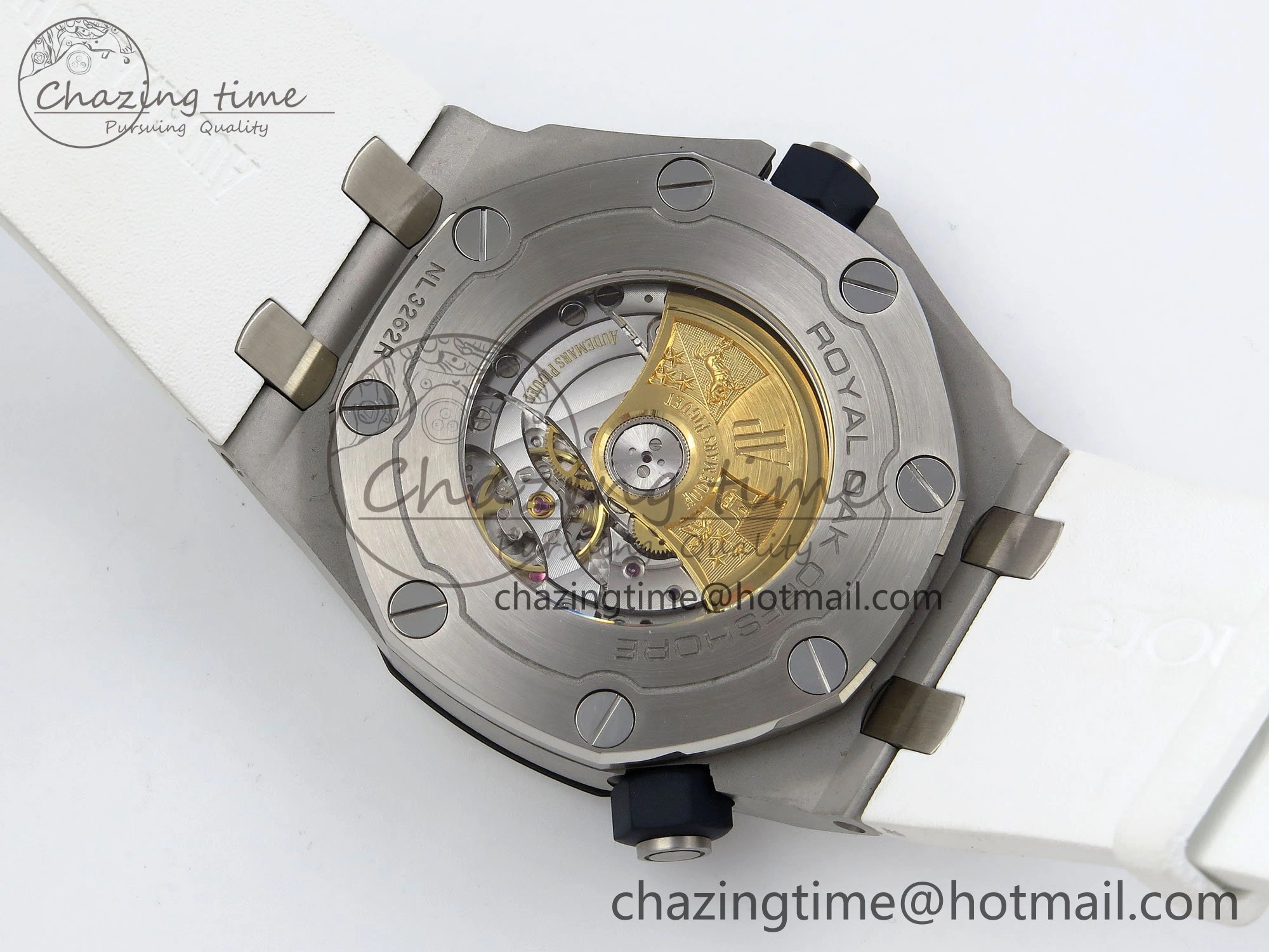 Royal Oak Offshore Diver 15710 IPF 1:1 Best Edition White Dial on White Rubber Strap SA3120 Super Clone