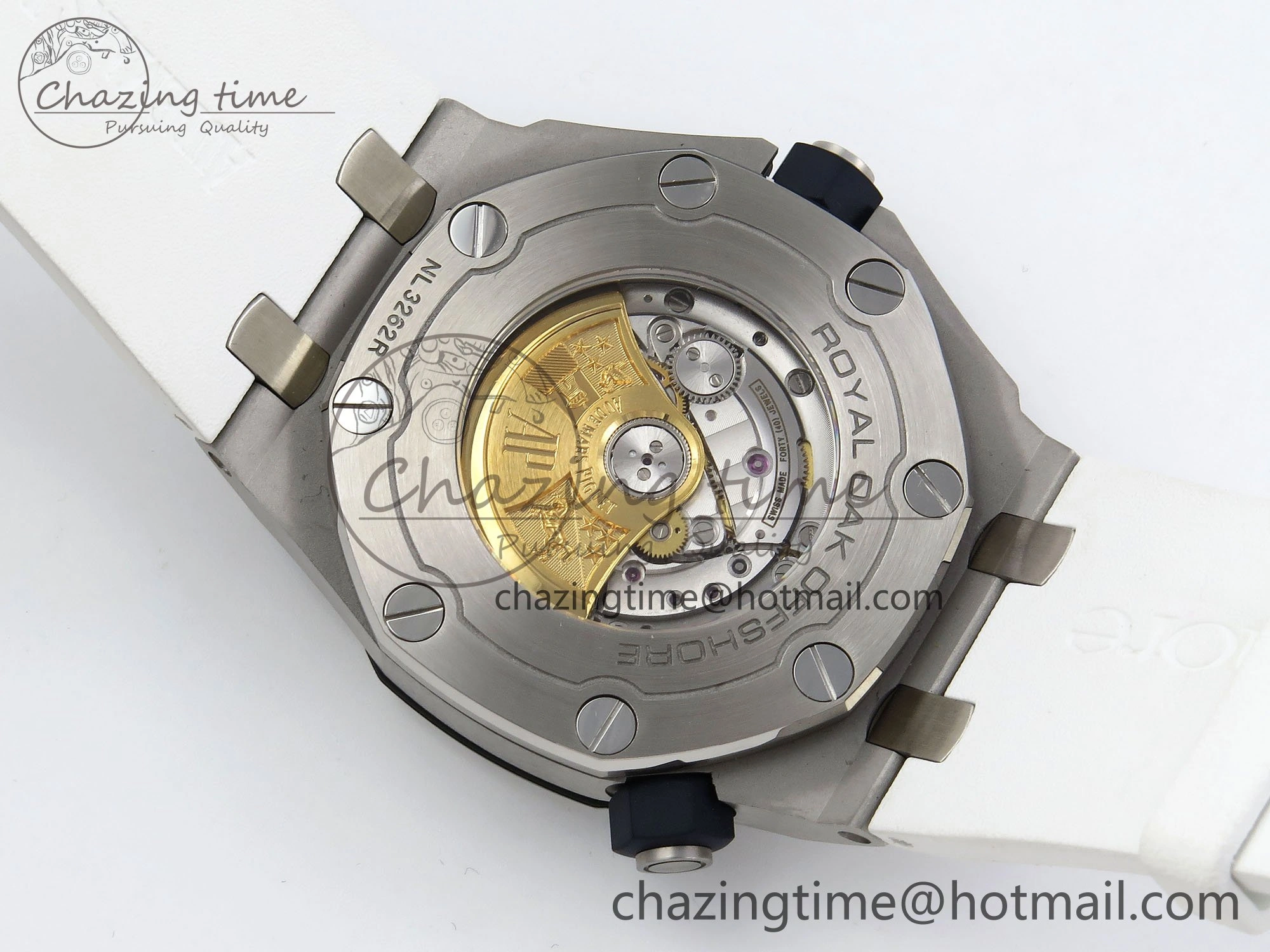 Royal Oak Offshore Diver 15710 IPF 1:1 Best Edition White Dial on White Rubber Strap SA3120 Super Clone