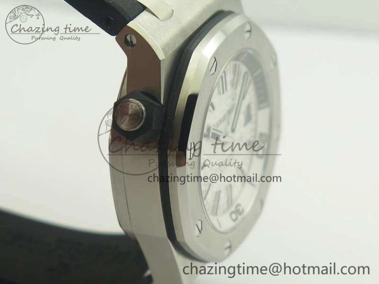 Royal Oak Offshore Diver 15710 JF 1:1 Best Edition White Dial On Rubber Strap A3120 V9