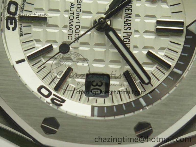 Royal Oak Offshore Diver 15710 JF 1:1 Best Edition White Dial On Rubber Strap A3120 V9