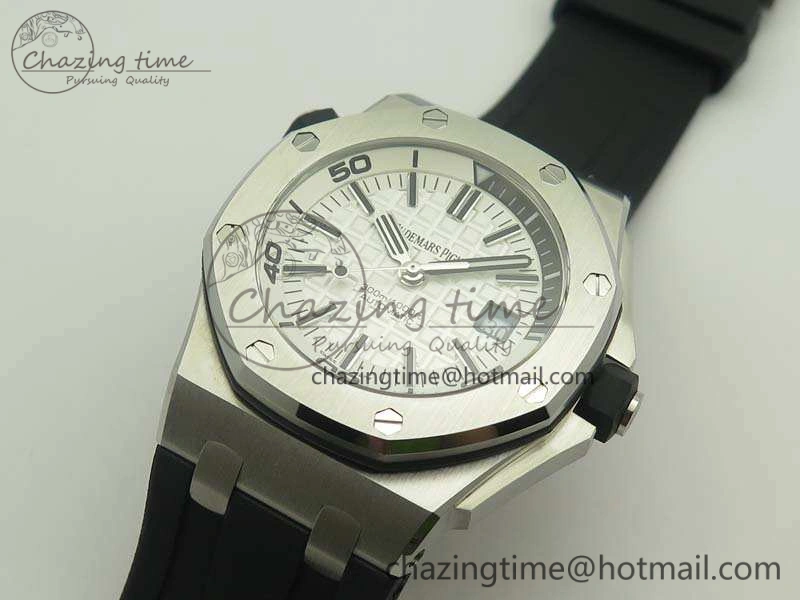 Royal Oak Offshore Diver 15710 JF 1:1 Best Edition White Dial On Rubber Strap A3120 V9