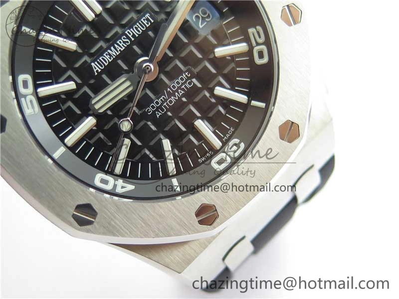 Royal Oak Offshore Diver 15710 JF 1:1 Best Edition on Rubber Strap A2824 V10