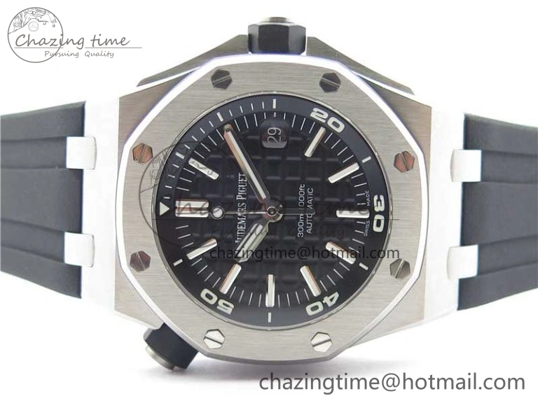Royal Oak Offshore Diver 15710 ZF 1:1 Best Edition Black Dial on Black Rubber Strap A3120