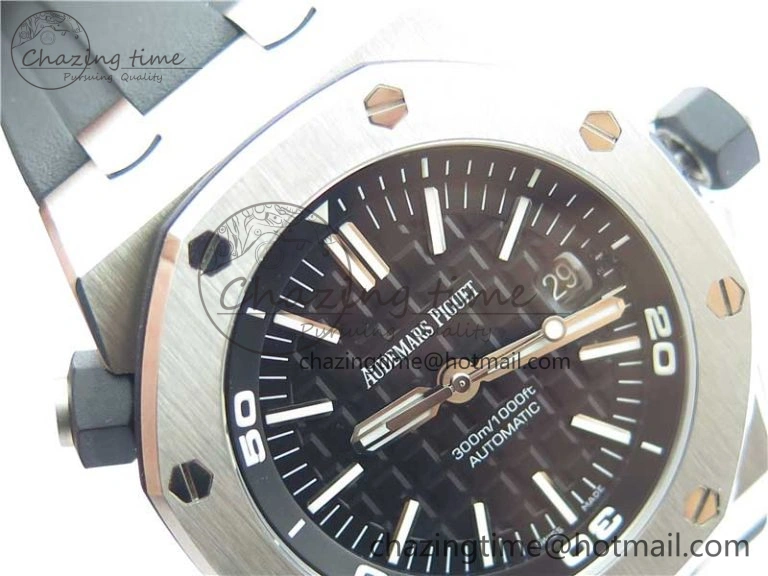 Royal Oak Offshore Diver 15710 ZF 1:1 Best Edition Black Dial on Black Rubber Strap A3120