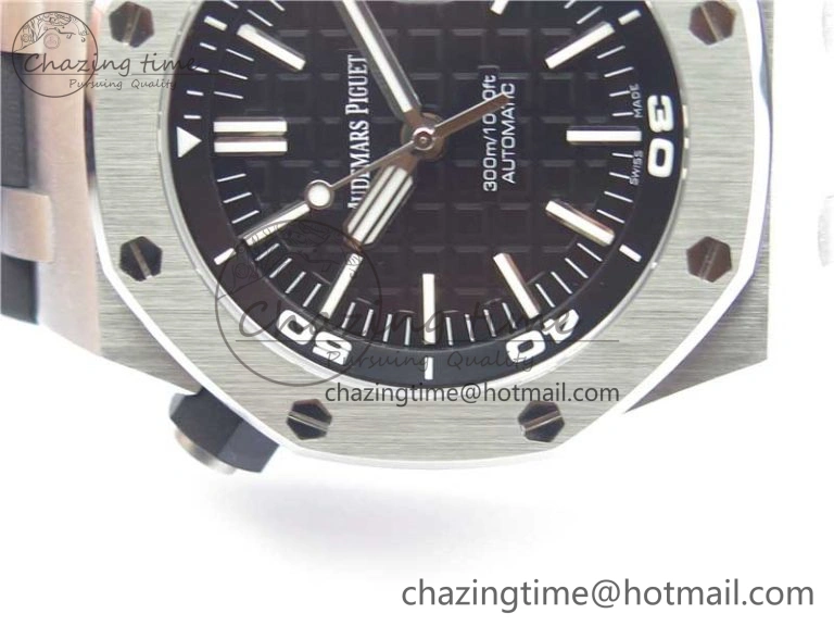 Royal Oak Offshore Diver 15710 ZF 1:1 Best Edition Black Dial on Black Rubber Strap A3120