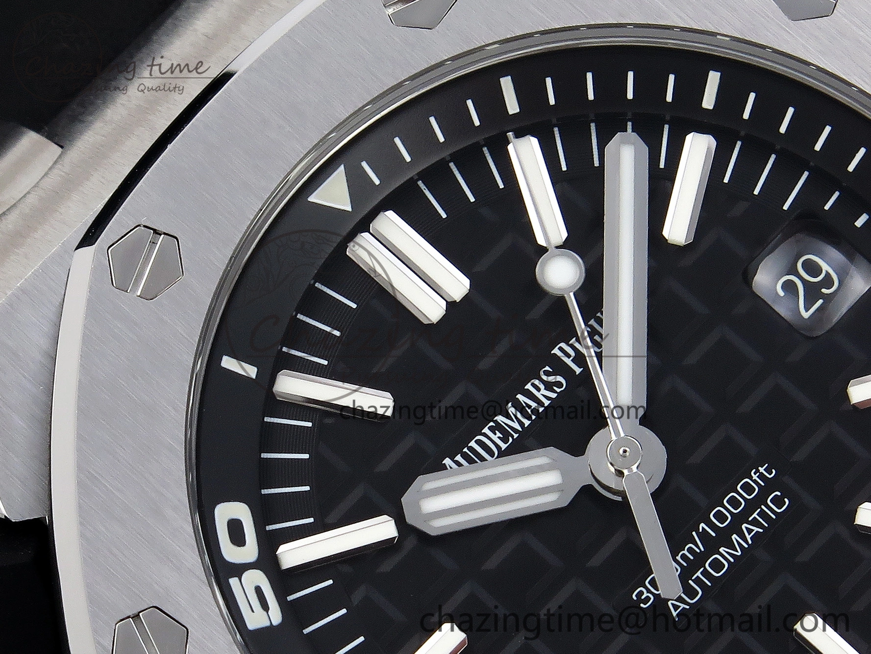 Royal Oak Offshore Diver 15710 ZF 1:1 Best Edition Black Dial on Black Rubber Strap SA3120 Super Clone V2