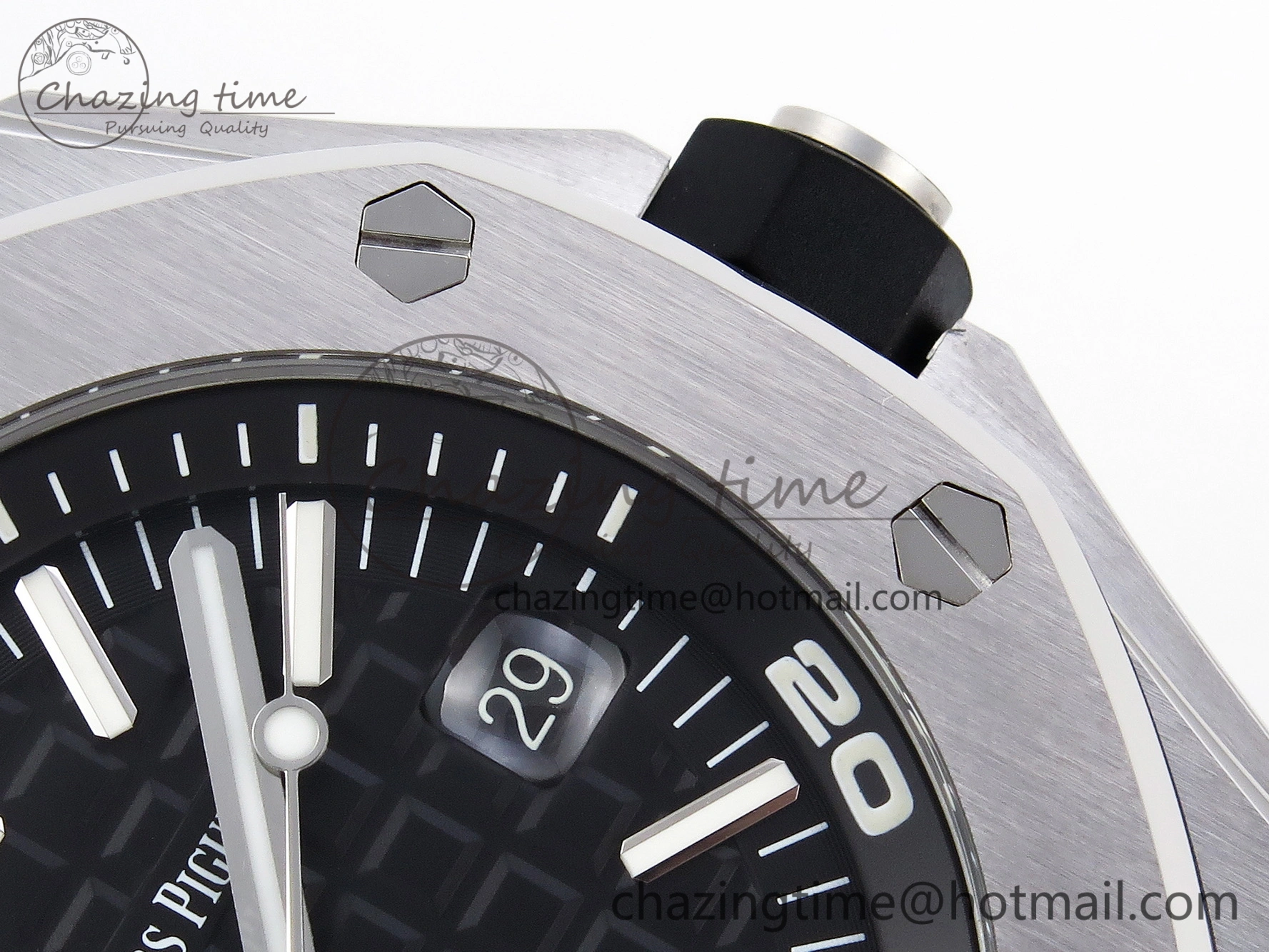 Royal Oak Offshore Diver 15710 ZF 1:1 Best Edition Black Dial on Black Rubber Strap SA3120 Super Clone V2