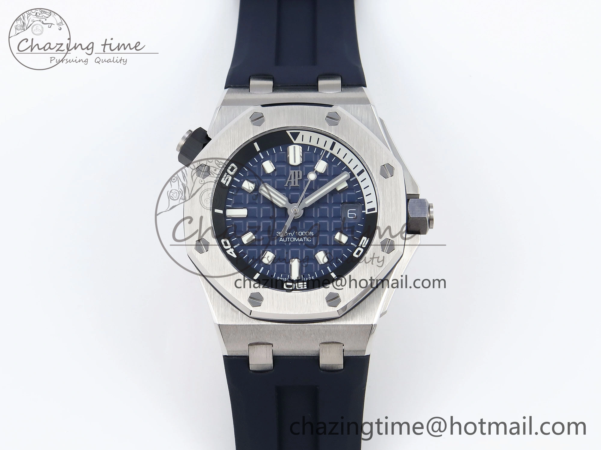 Royal Oak Offshore Diver 15720 APSF 1:1 Best Edition Blue Dial on Blue Rubber Strap SA4308