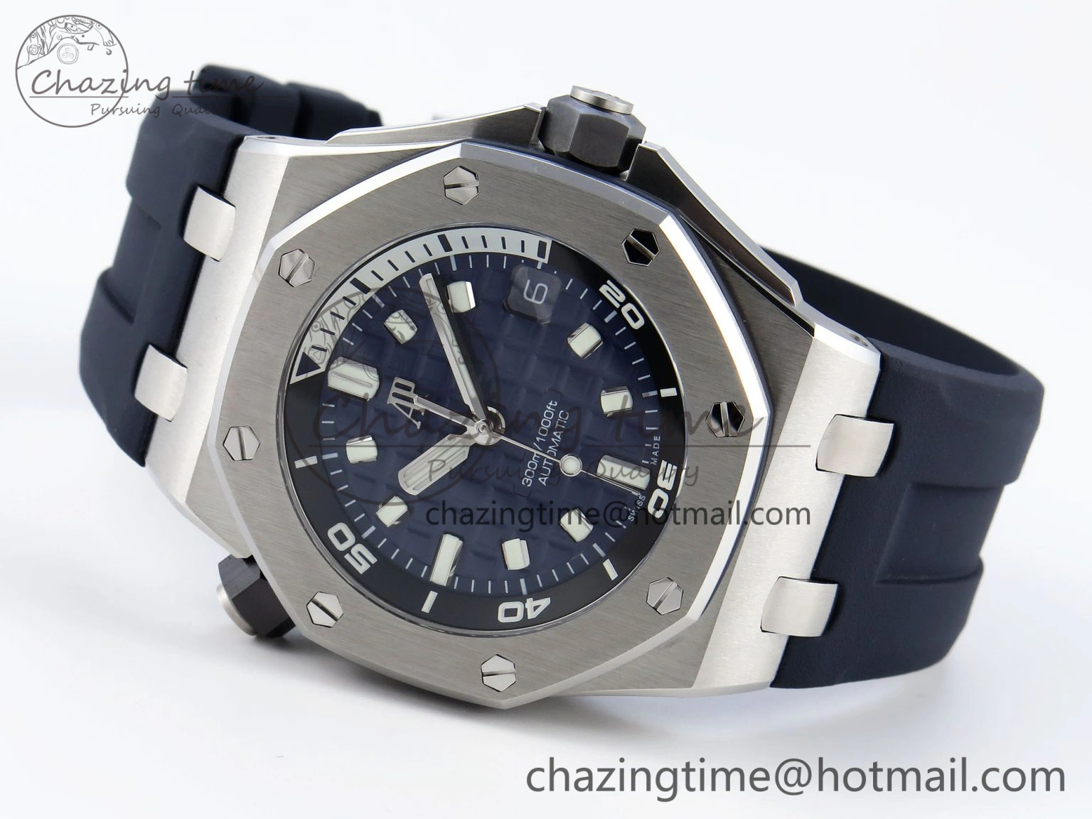 Royal Oak Offshore Diver 15720 APSF 1:1 Best Edition Blue Dial on Blue Rubber Strap SA4308