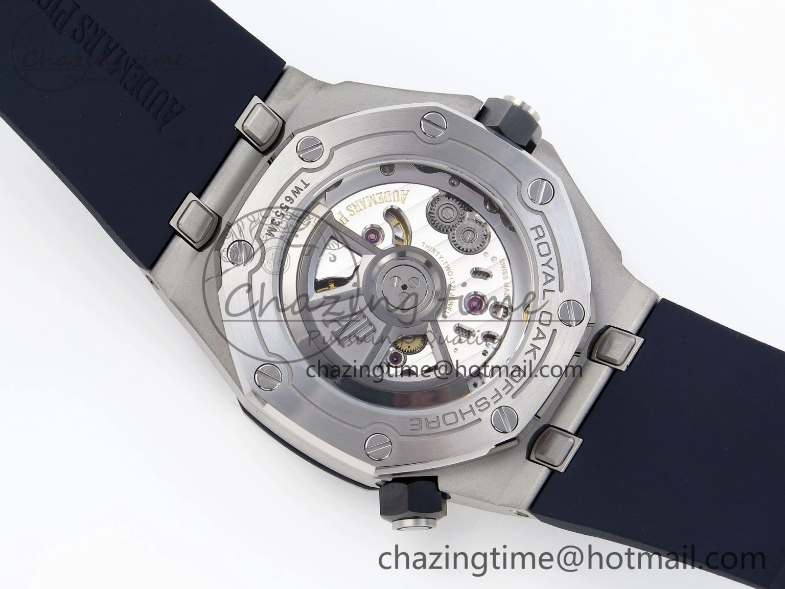 Royal Oak Offshore Diver 15720 APSF 1:1 Best Edition Blue Dial on Blue Rubber Strap SA4308