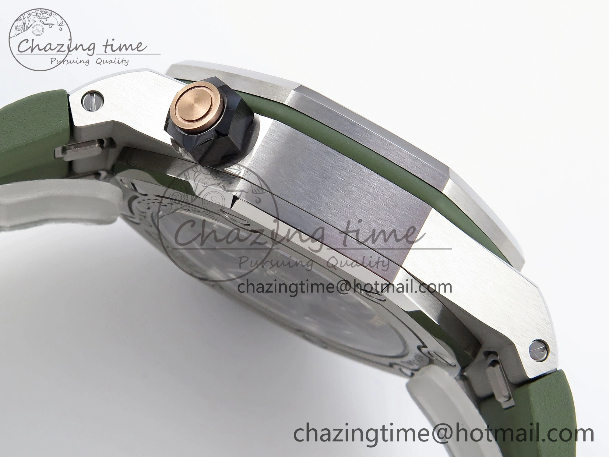 Royal Oak Offshore Diver 15720 APSF 1:1 Best Edition Green Dial on Green Rubber Strap SA4308