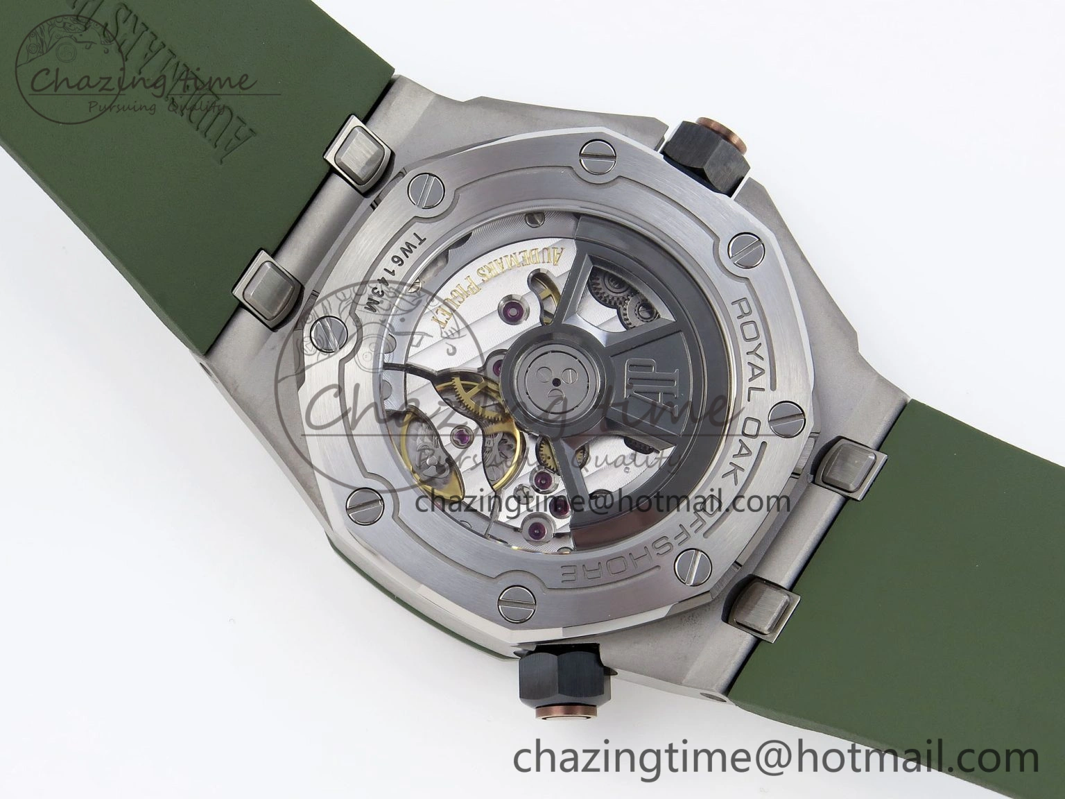 Royal Oak Offshore Diver 15720 APSF 1:1 Best Edition Green Dial on Green Rubber Strap SA4308