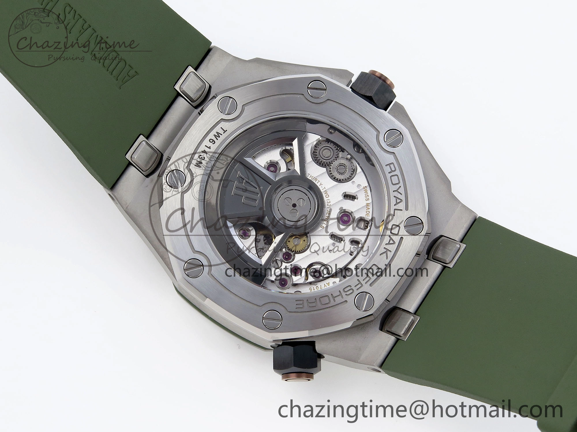 Royal Oak Offshore Diver 15720 APSF 1:1 Best Edition Green Dial on Green Rubber Strap SA4308