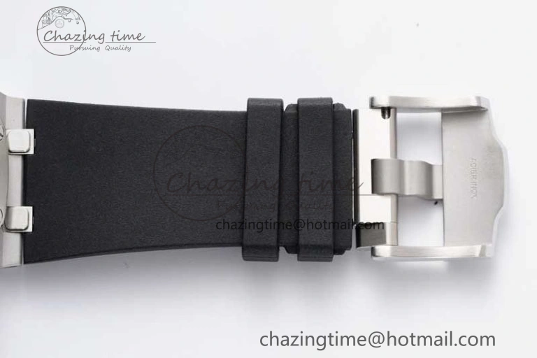 Royal Oak Offshore Diver 15720 Black Ceramic Bezel SS APF 1:1 Best Edition Black Dial on Black Rubber Strap A4308