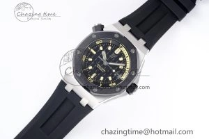 Royal Oak Offshore Diver 15720 Black Ceramic Bezel ZF 1:1 Best Edition Black Dial on Black Rubber Strap A4308