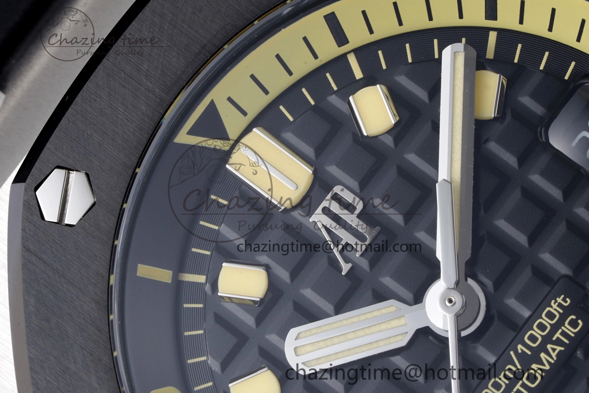 Royal Oak Offshore Diver 15720 Black Ceramic Bezel ZF 1:1 Best Edition Black Dial on Black Rubber Strap A4308