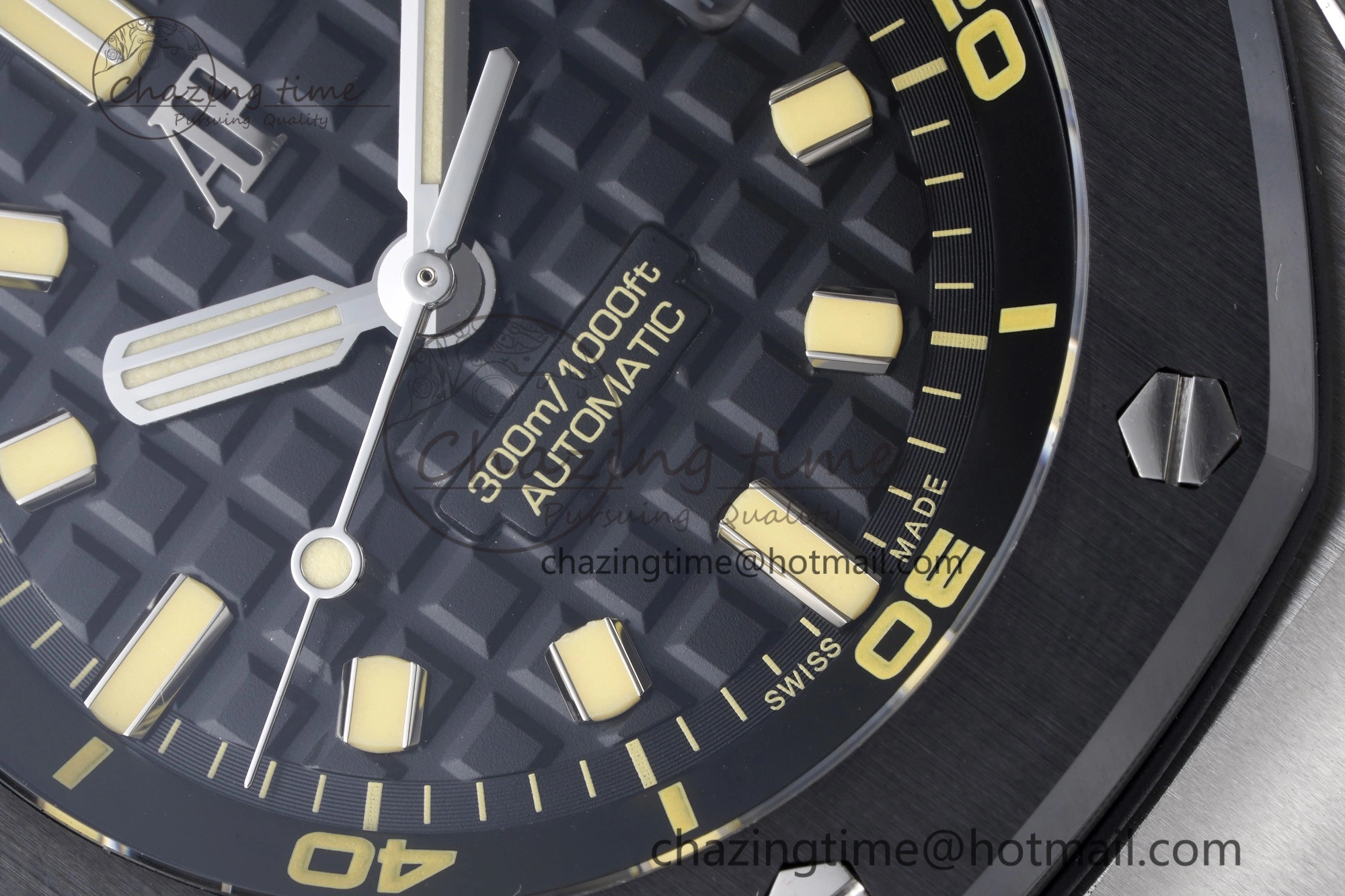 Royal Oak Offshore Diver 15720 Black Ceramic Bezel ZF 1:1 Best Edition Black Dial on Black Rubber Strap A4308