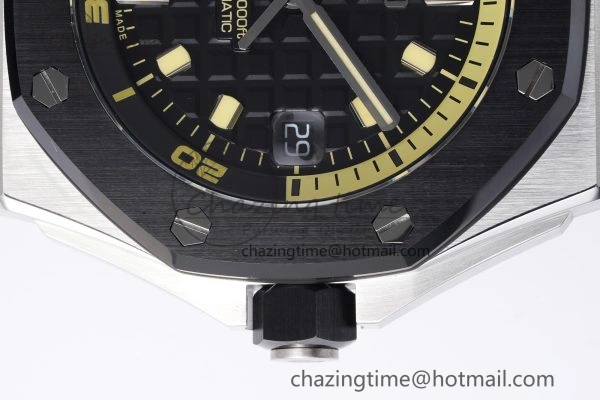 Royal Oak Offshore Diver 15720 Black Ceramic Bezel ZF 1:1 Best Edition Black Dial on Black Rubber Strap A4308