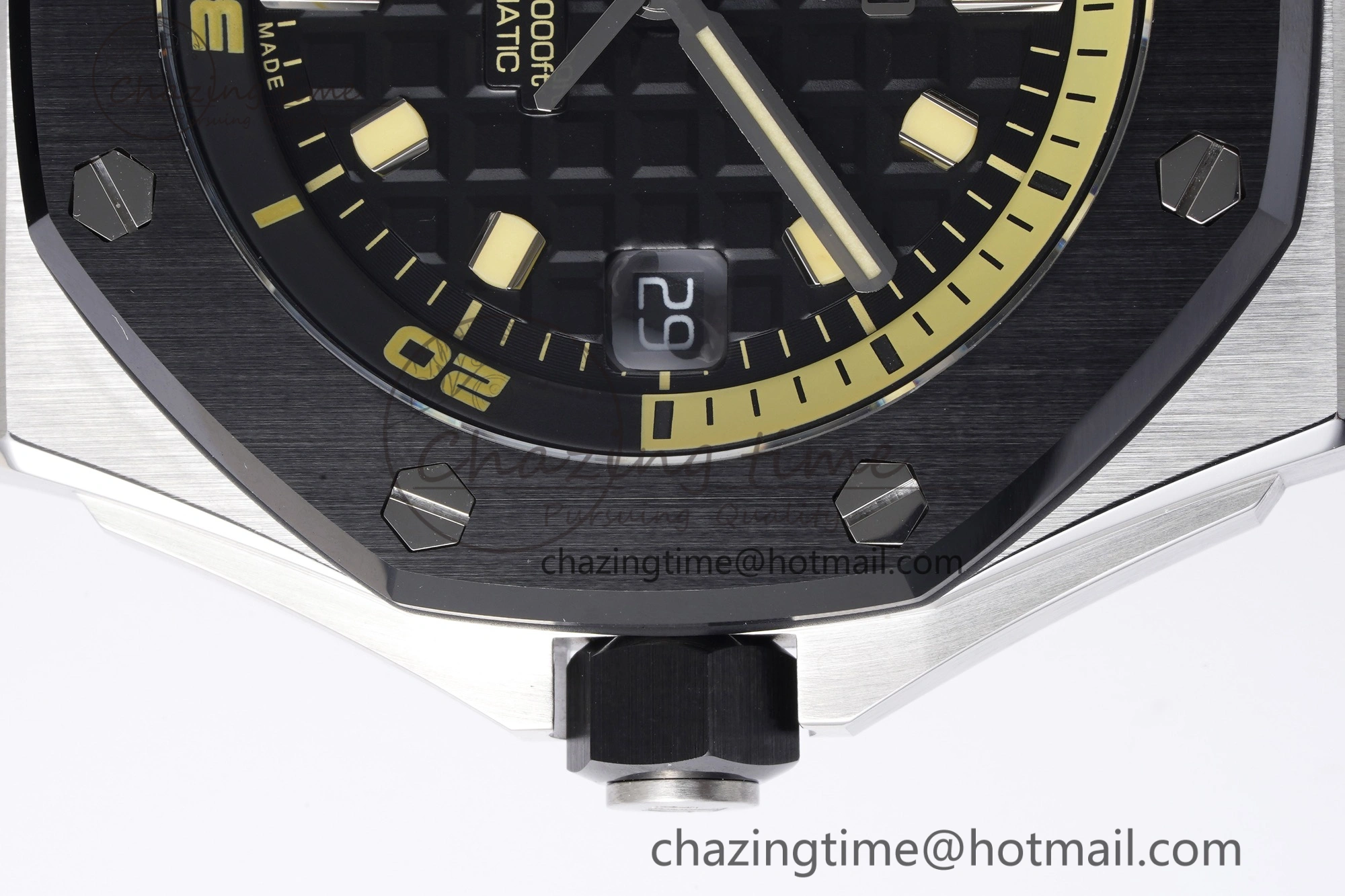 Royal Oak Offshore Diver 15720 Black Ceramic Bezel ZF 1:1 Best Edition Black Dial on Black Rubber Strap A4308