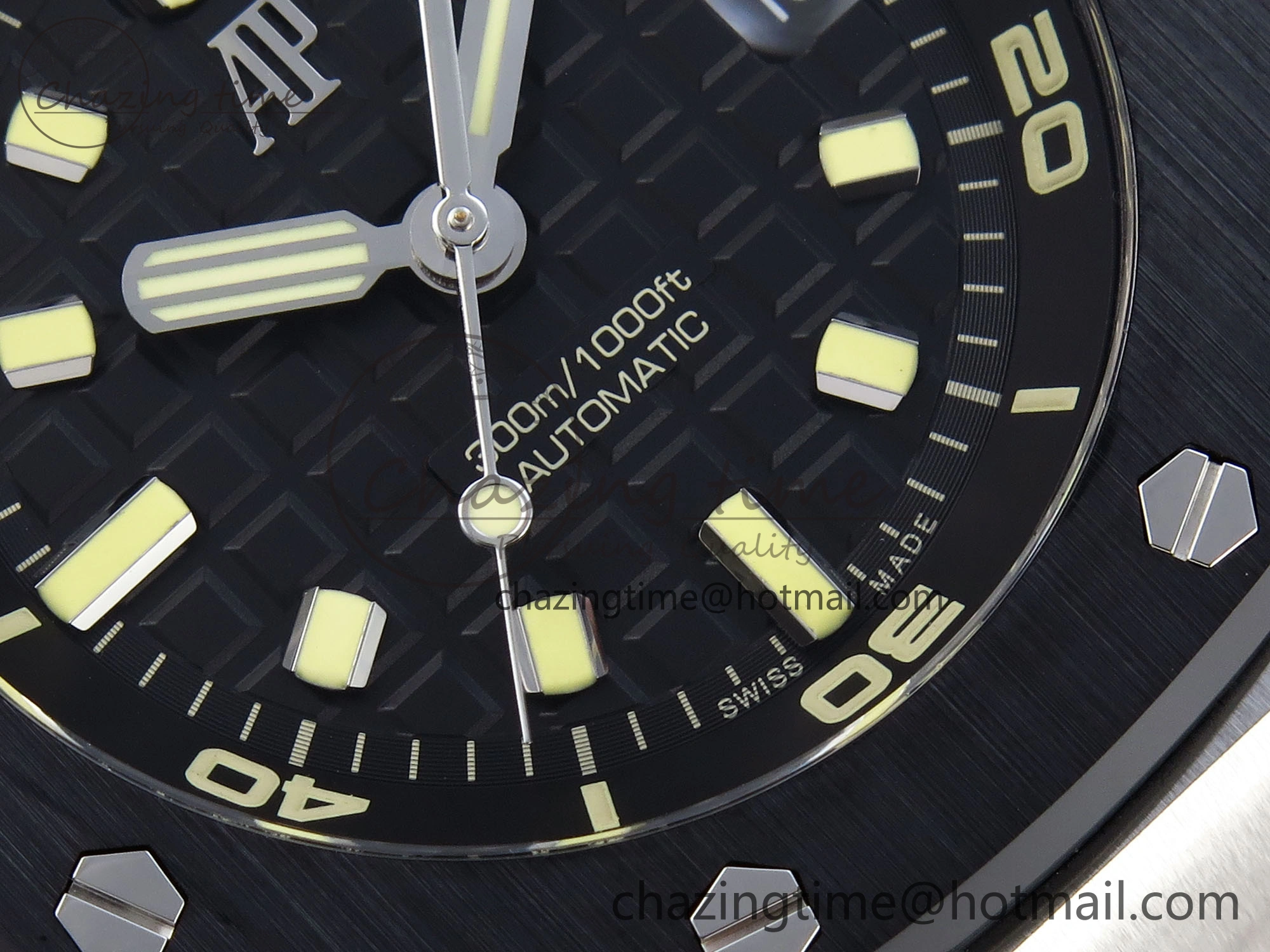 Royal Oak Offshore Diver 15720 Ceramic Bezel APSF 1:1 Best Edition Black Dial on Black Rubber Strap SA4308