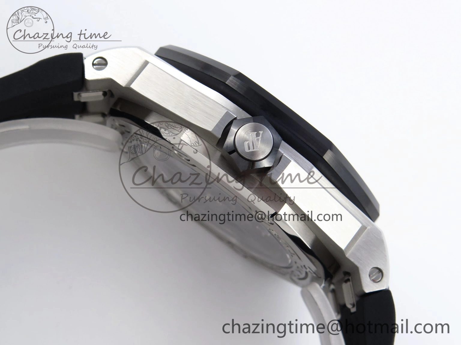 Royal Oak Offshore Diver 15720 Ceramic Bezel APSF 1:1 Best Edition Black Dial on Black Rubber Strap SA4308