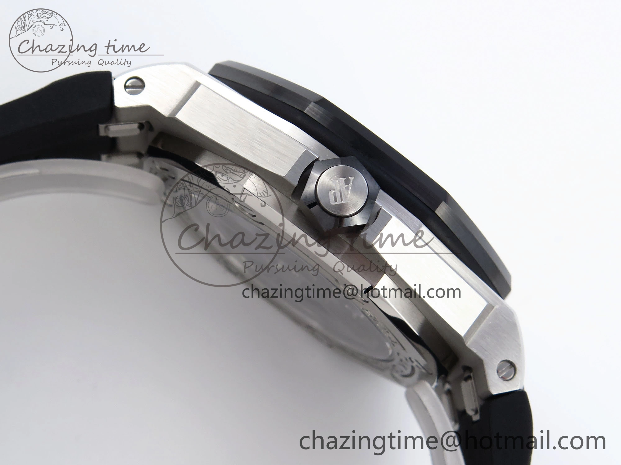 Royal Oak Offshore Diver 15720 Ceramic Bezel APSF 1:1 Best Edition Black Dial on Black Rubber Strap SA4308
