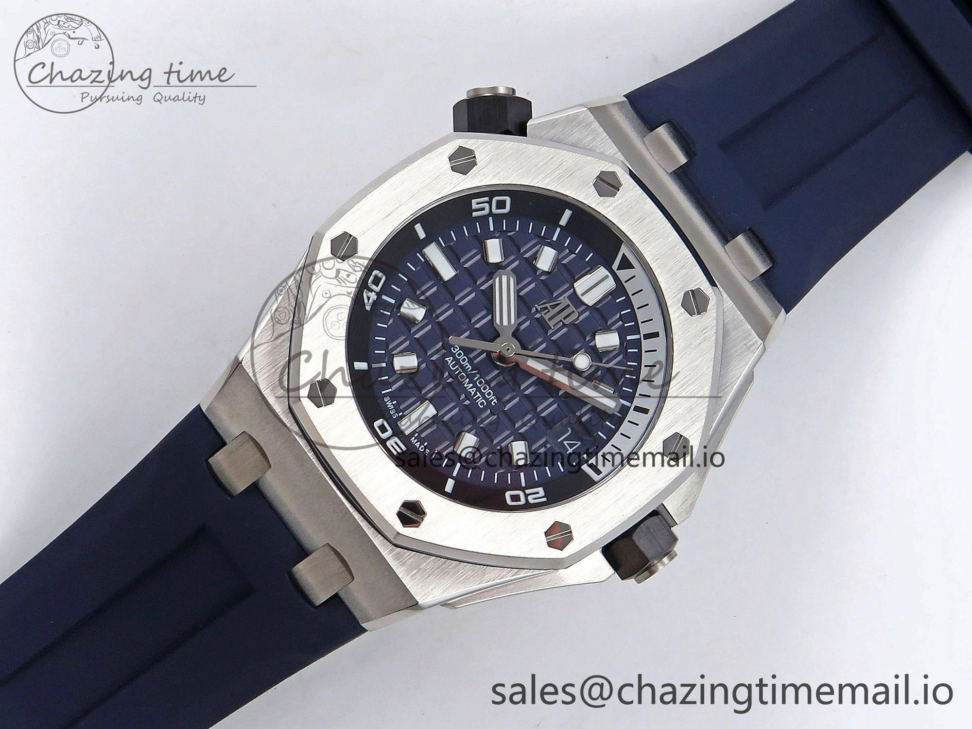 Royal Oak Offshore Diver 15720 IPF Best Edition Blue Dial on Blue Rubber Strap A4308 V2