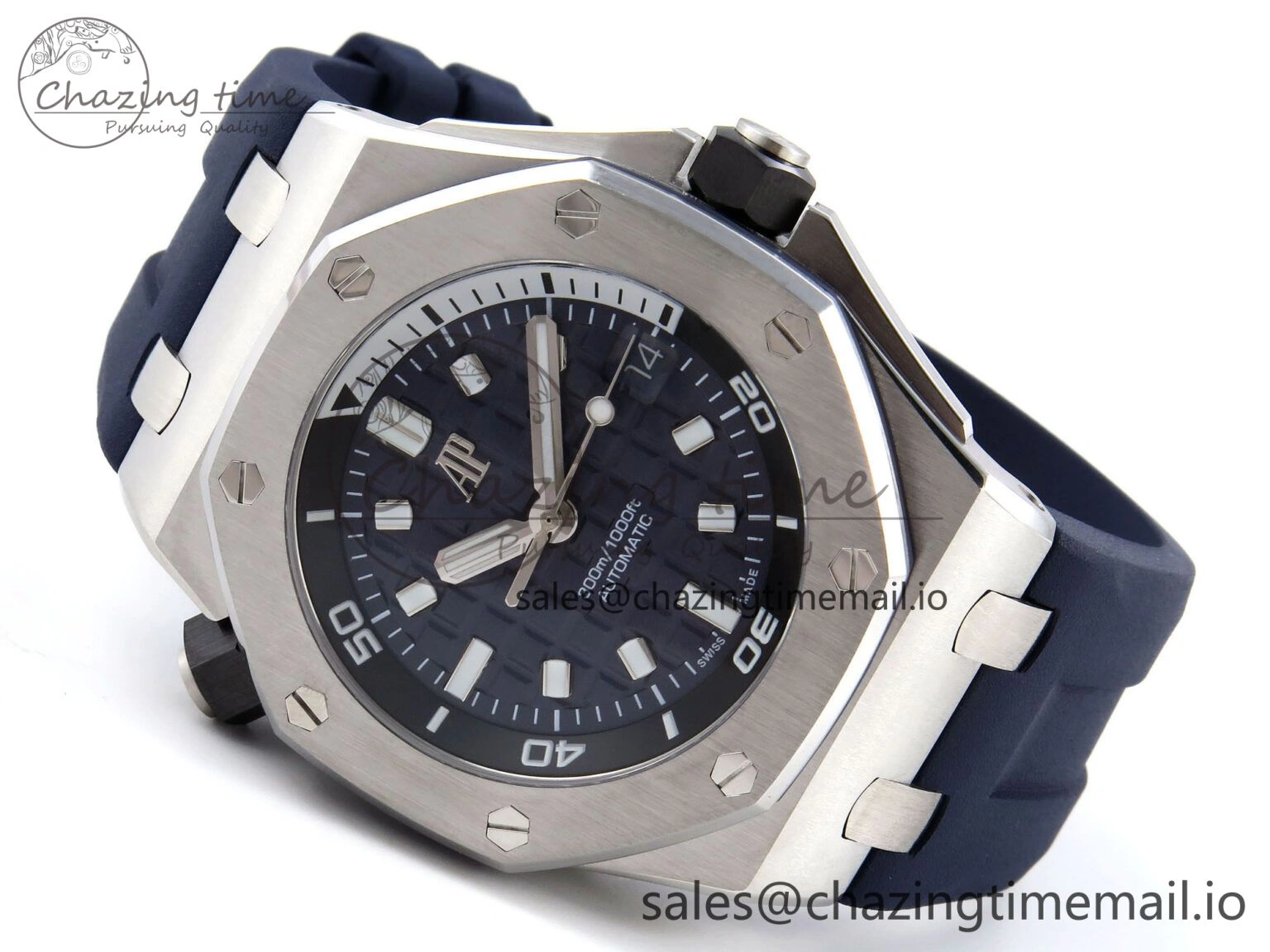 Royal Oak Offshore Diver 15720 IPF Best Edition Blue Dial on Blue Rubber Strap A4308 V2