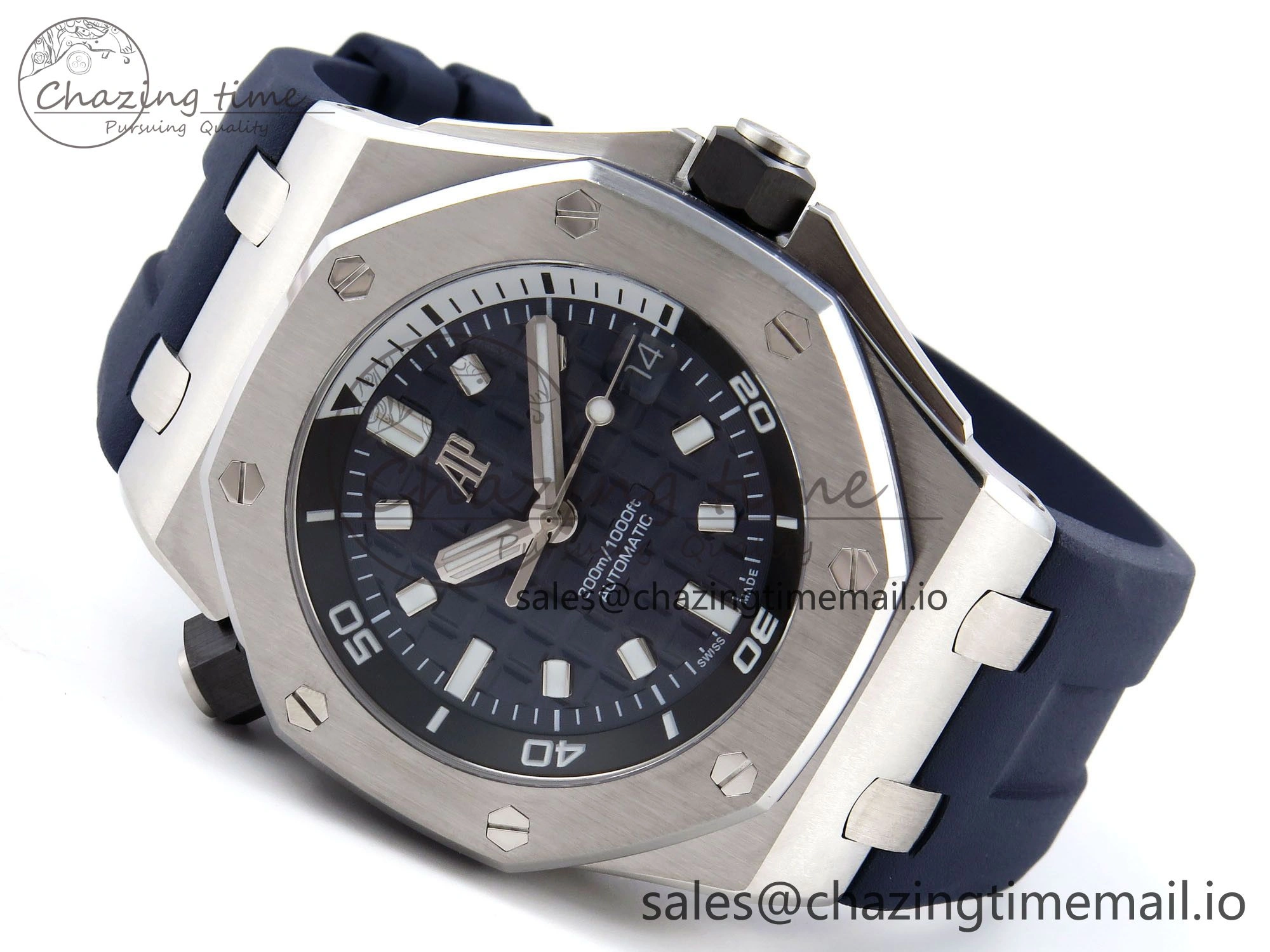 Royal Oak Offshore Diver 15720 IPF Best Edition Blue Dial on Blue Rubber Strap A4308 V2